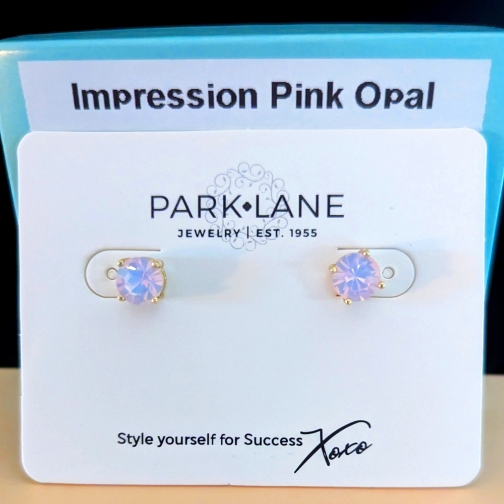 Pink Opal Impression Earrings.